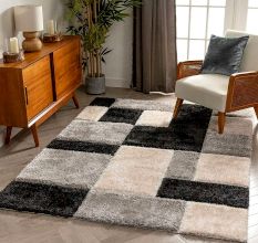 Modern Multicolor Geometric Home Mat